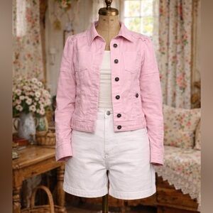 Laurèl Jeans Pink Denim Star Jacket